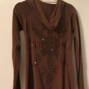 Thomas Wylde half zip cashmere hoodie